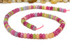 Jade Polished 4x6mm Smooth Rondelle - Dyed Candy Mix