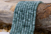 Jade Polished 4x6mm Smooth Rondelle - Dyed Sage Grey