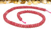 Jade Polished 4x6mm Smooth Rondelle - Dyed Dark Coral