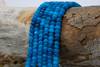 Jade Polished 4x6mm Smooth Rondelle - Dyed Medium Capri Blue