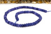 Jade Polished 4x6mm Smooth Rondelle - Dyed Cobalt