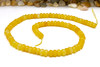 Jade Polished 4x6mm Smooth Rondelle - Dyed Yellow