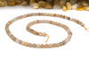 Peach Moonstone Polished 4mm Faceted Round
