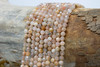 Peach Moonstone Polished 4mm Faceted Round