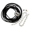 Black Leather Tennis Bracelet Kit - Intermediate Spanish Knot