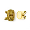 Gold Plated 14x15mm 2 Strand Box Clasp