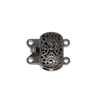 Gunmetal Plated 14x16mm 2 Strand Box Clasp