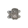 Platinum Plated 14x16mm 2 Strand Box Clasp