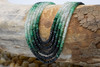 Emerald Polished Banded 3-3.5mm Graduated Faceted Rondelle