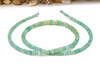 Ethiopian Opal Polished 3-6mm Aqua Graduated Faceted Rondelle