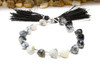Dendritic Opal Polished 9mm Trillion Faceted Top Drilled