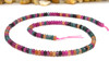 Jade Polished 4x2mm Smooth Rondelle - Dyed Dark Tourmaline