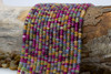 Jade Polished 4x2mm Smooth Rondelle - Dyed Light Tourmaline