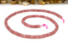 Jade Polished 4x2mm Smooth Rondelle - Dyed Dusty Rose Pink