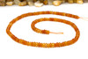 Jade Polished 4x2mm Smooth Rondelle - Dyed Orange Mix