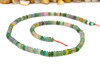 Jade Polished 4x2mm Smooth Rondelle - Dyed Dutch Floral Mix