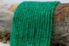Jade Polished 4x2mm Smooth Rondelle - Dyed Green Opaline