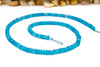 Jade Polished 4x2mm Smooth Rondelle - Dyed Cerulean