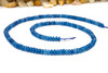 Jade Polished 4x2mm Smooth Rondelle - Dyed Dark Blue Teal
