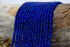 Jade Polished 4x2mm Smooth Rondelle - Dyed Nautical Blue