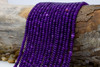 Jade Polished 4x2mm Smooth Rondelle - Dyed Purple