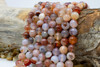 Striped Agate Polished A Grade 10mm Peach Mix Round