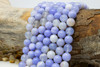 Striped Agate Polished A Grade 10mm Light Blue Mix Round