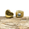 Gold Plated Stainless Steel 10x11mm MOM Heart Bead