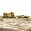 Gold Plated Stainless Steel 8x19mm Angel Wing Bead