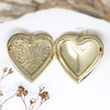 18kt Gold Plated 28mm Flower Scroll Heart Locket Charm
