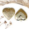 18kt Gold Plated 28mm Flower Scroll Heart Locket Charm