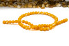 Mother of Pearl Polished 6mm Dyed Orange Round