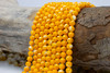 Mother of Pearl Polished 6mm Dyed Orange Round