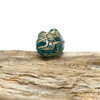 Czech Glass 8x26 Mermaid - Teal with Matte Finish and Bronze Wash
