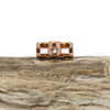 Rose Gold Plated Micro Pave 9x11mm Cross Bead