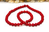 Jade Dyed Opaque Red Polished 6mm Round