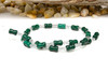 Malachite Polished 6x10mm Pinched Tube