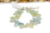 Aquamarine Polished 8-11mm Faceted Leaf Drop