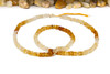 Citrine A Grade Polished 4mm Banded Heishi Square