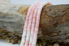 Pink Opal 6-7mm Banded Faceted Heishi