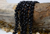 Black Onyx Polished 7-10mm Faceted Leaf Drop