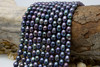 Freshwater Pearls Polished Peacock 7x9mm Rice