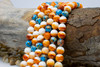 Turquoise, Spiny Oyster Reconstructed Polished 9mm Round