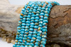 Turquoise and Spiny Oyster Reconstructed Polished 8x5mm Rondelle