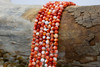Spiny Oyster Polished 4mm Orange / Peach Round