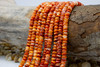 Spiny Oyster Polished 3x6mm Orange Rondelle