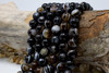 Black Striped Agate with Eye Polished 14mm Round