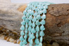 Amazonite Polished 9mm Faceted Heart - Diagonal Drilled