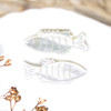 Mother of Pearl A Grade Polished 10x25mm Fish Bead