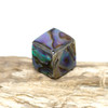 Abalone Polished 12mm Diagonal Drill Cube Bead